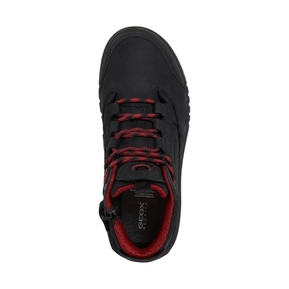 Geox boys Black Dk Red aeranter abx booties | Vilbury London