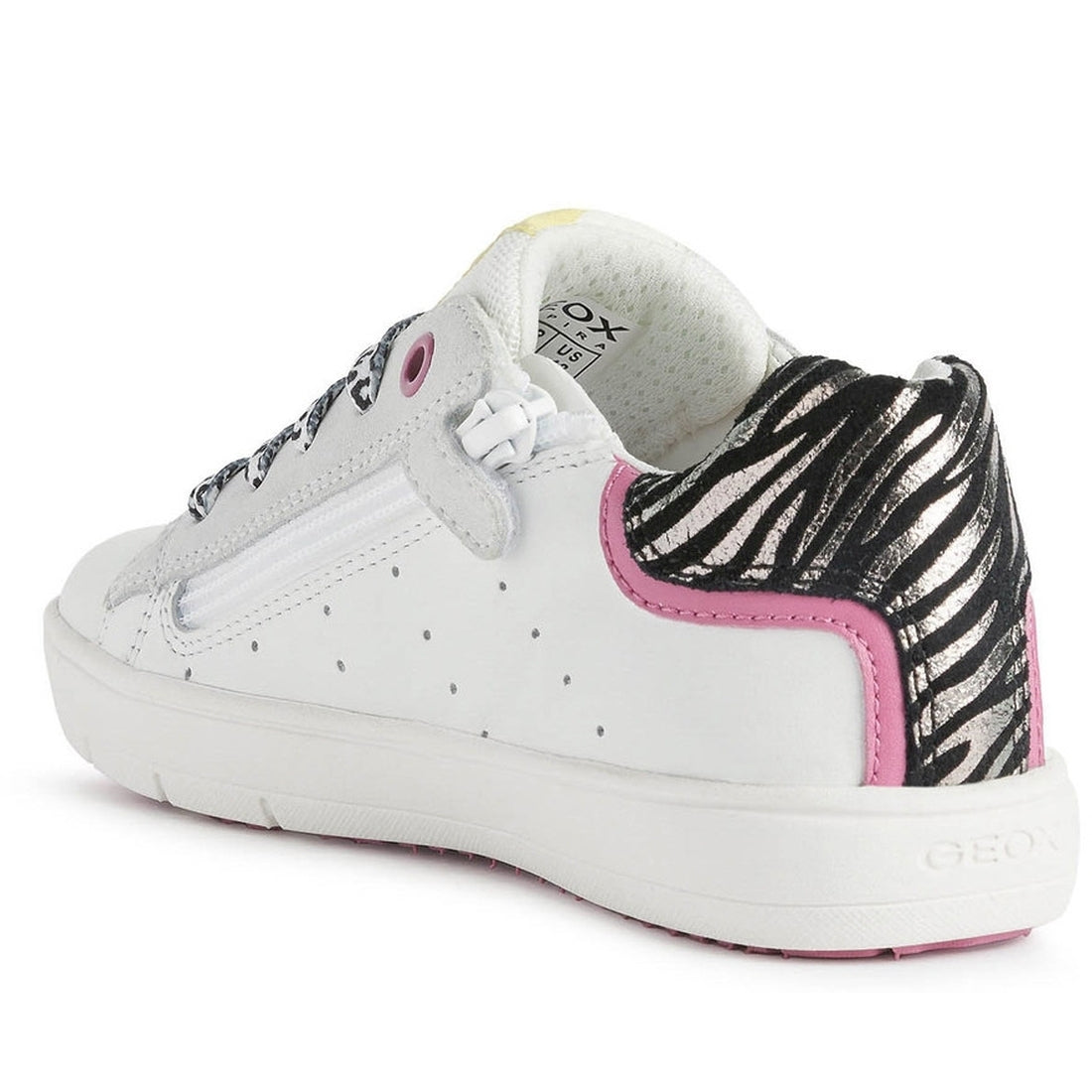 Geox Girls White Pink silenex shoes | Vilbury London