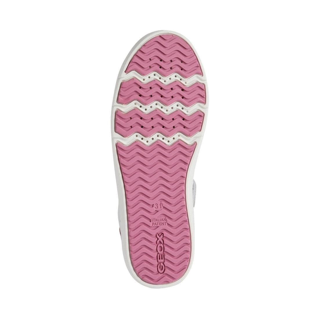 Geox Girls White Pink silenex shoes | Vilbury London