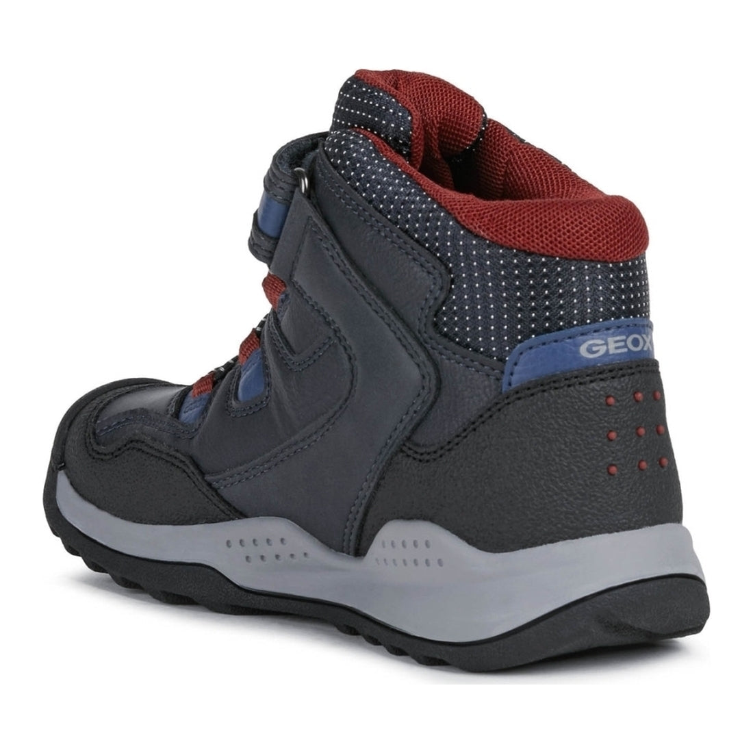 Geox boys Navy Dk Red teram abx booties | Vilbury London