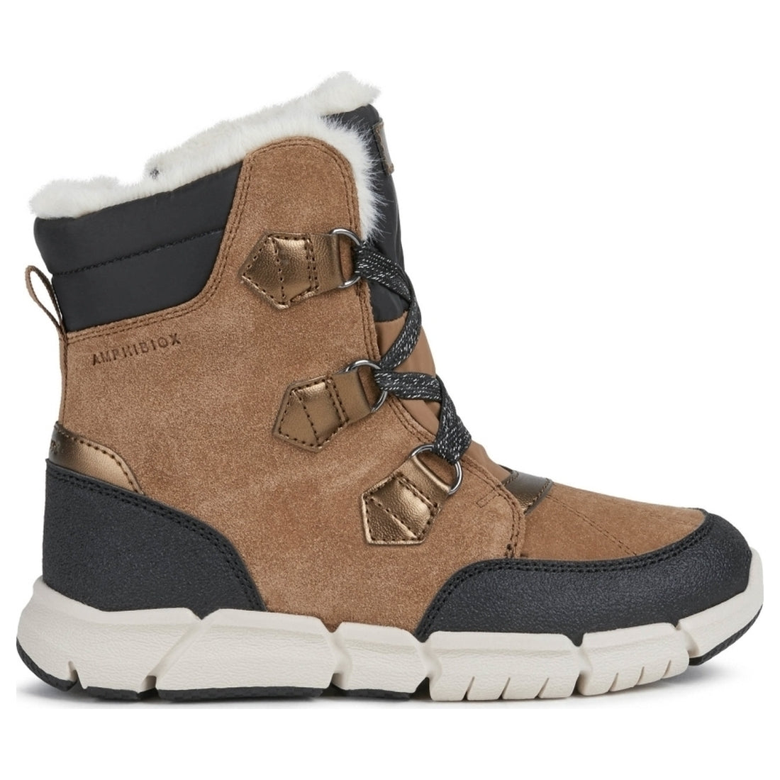 Geox girls Whisky Black flexyper ab booties | Vilbury London