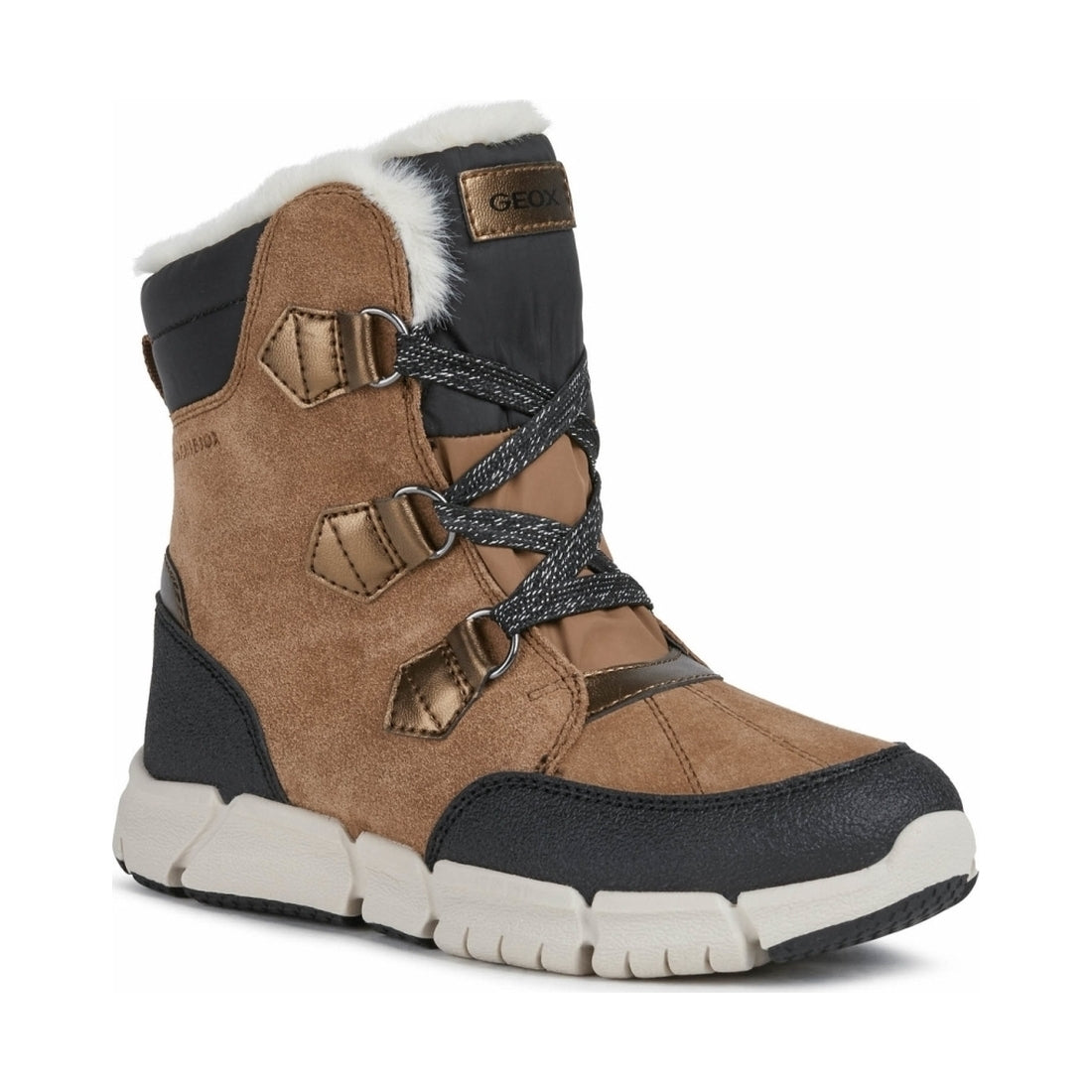 Geox girls Whisky Black flexyper ab booties | Vilbury London