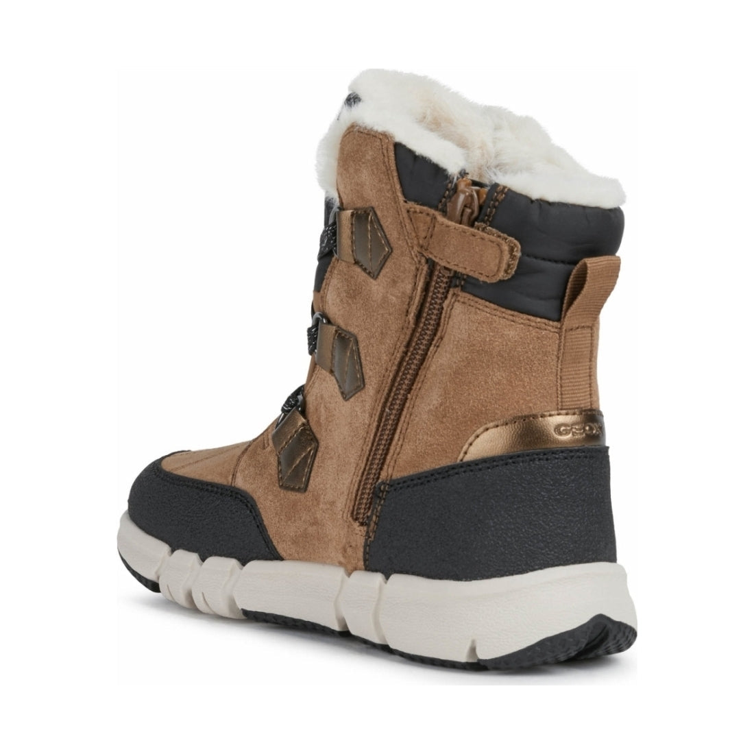 Geox girls Whisky Black flexyper ab booties | Vilbury London