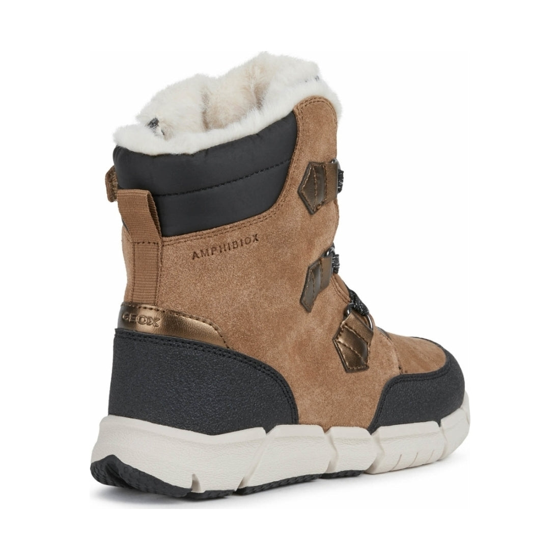 Geox girls Whisky Black flexyper ab booties | Vilbury London