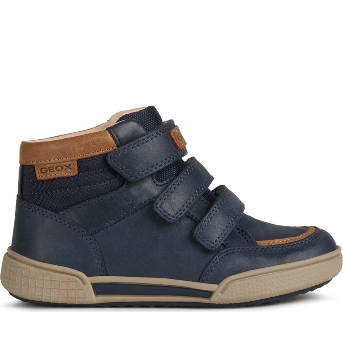 Geox boys Navy Cognac poseido booties | Vilbury London