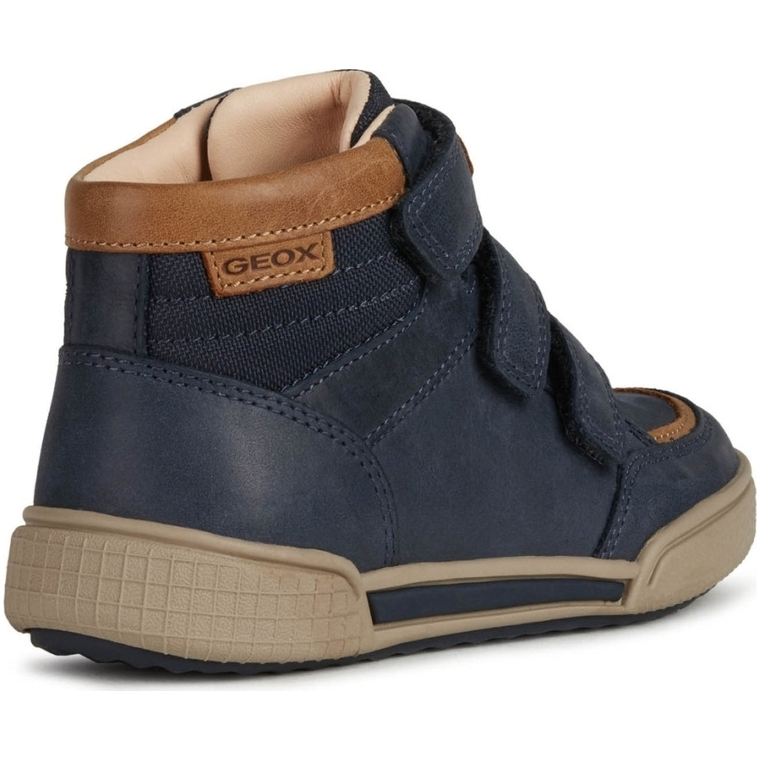 Geox boys Navy Cognac poseido booties | Vilbury London