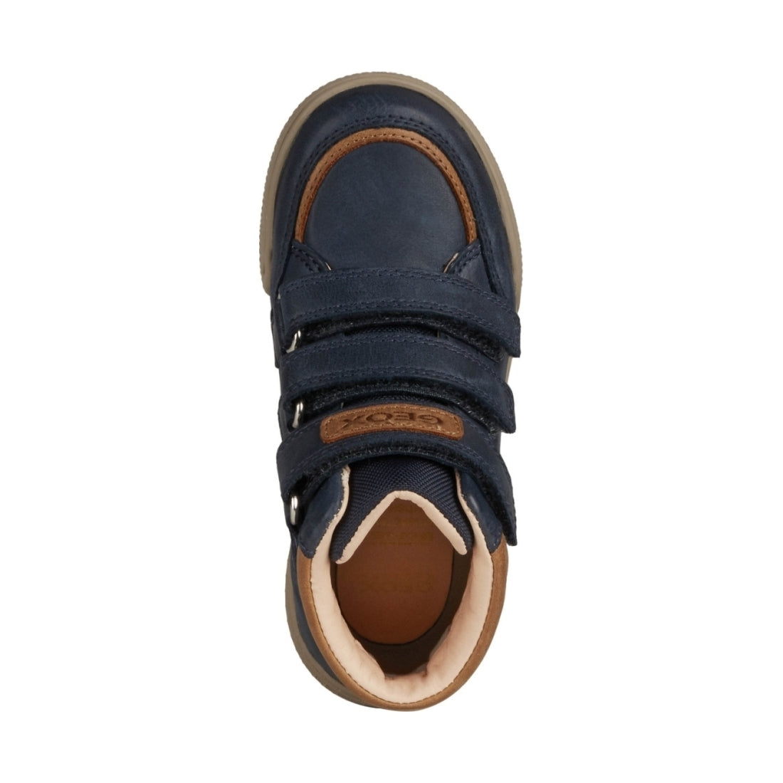 Geox boys Navy Cognac poseido booties | Vilbury London