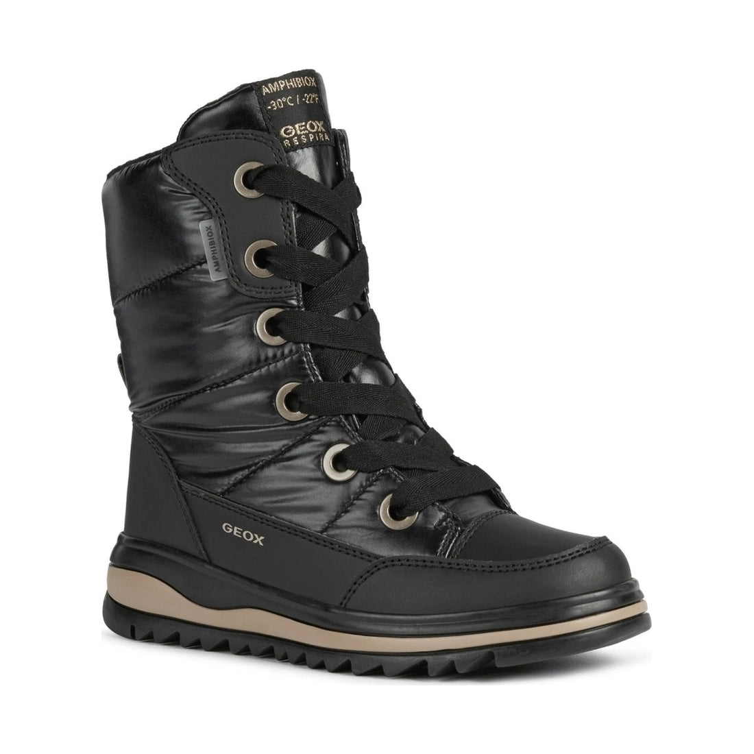 Geox girls Black adelhide ab boots | Vilbury London