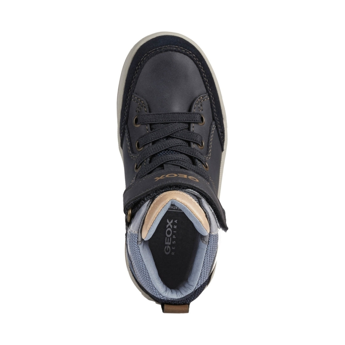 Geox boys Navy Lt Brown charz abx booties | Vilbury London