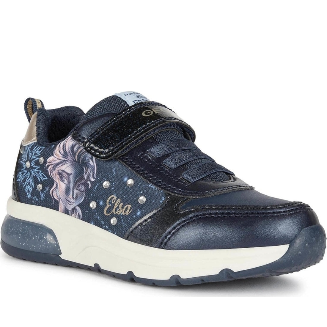 Geox girls Navy Platinum spaceclugirl sport shoe | Vilbury London