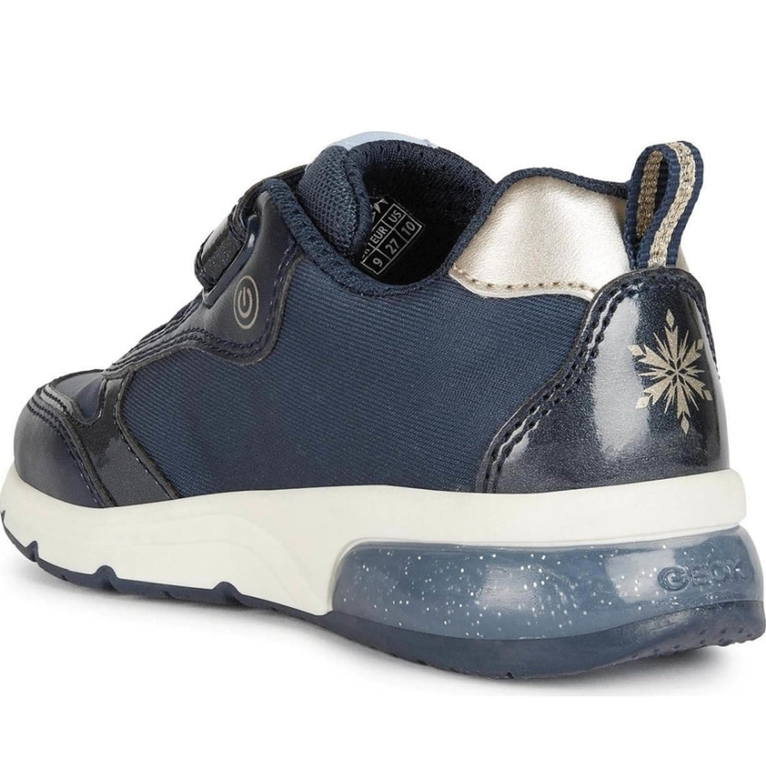 Geox girls Navy Platinum spaceclugirl sport shoe | Vilbury London