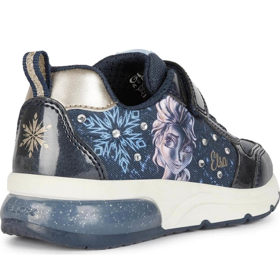 Geox girls Navy Platinum spaceclugirl sport shoe | Vilbury London