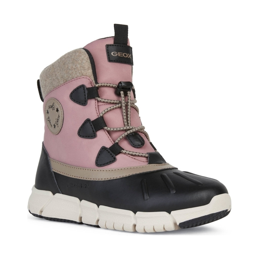 Geox girls Black Dk Pink flexyper ab booties | Vilbury London