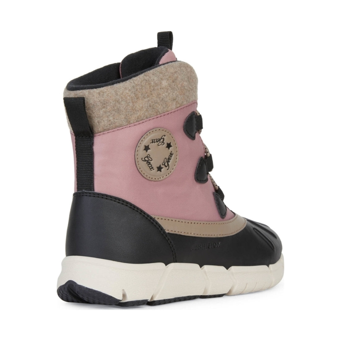 Geox girls Black Dk Pink flexyper ab booties | Vilbury London