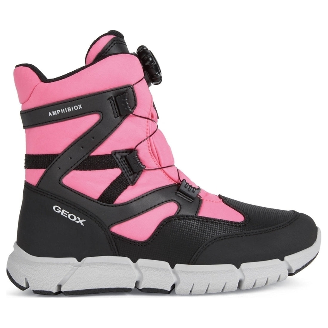 Geox girls Black Fluo Fuchsia flexyper ab booties | Vilbury London