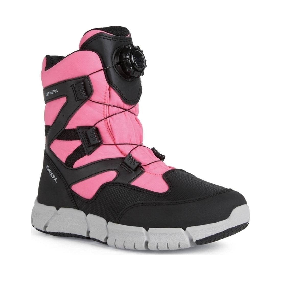 Geox girls Black Fluo Fuchsia flexyper ab booties | Vilbury London