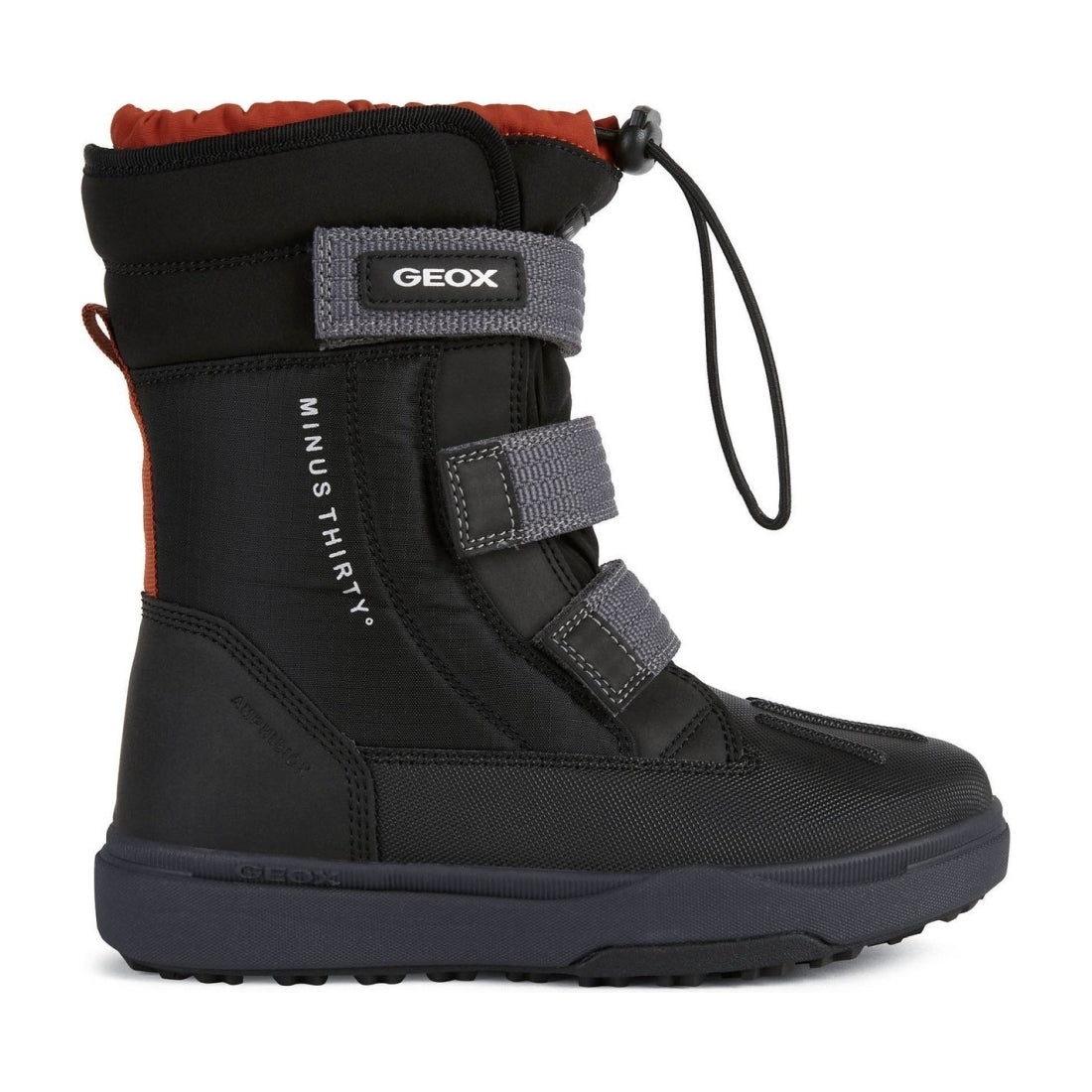 Geox boys Black Rust bunshee pg a booties | Vilbury London