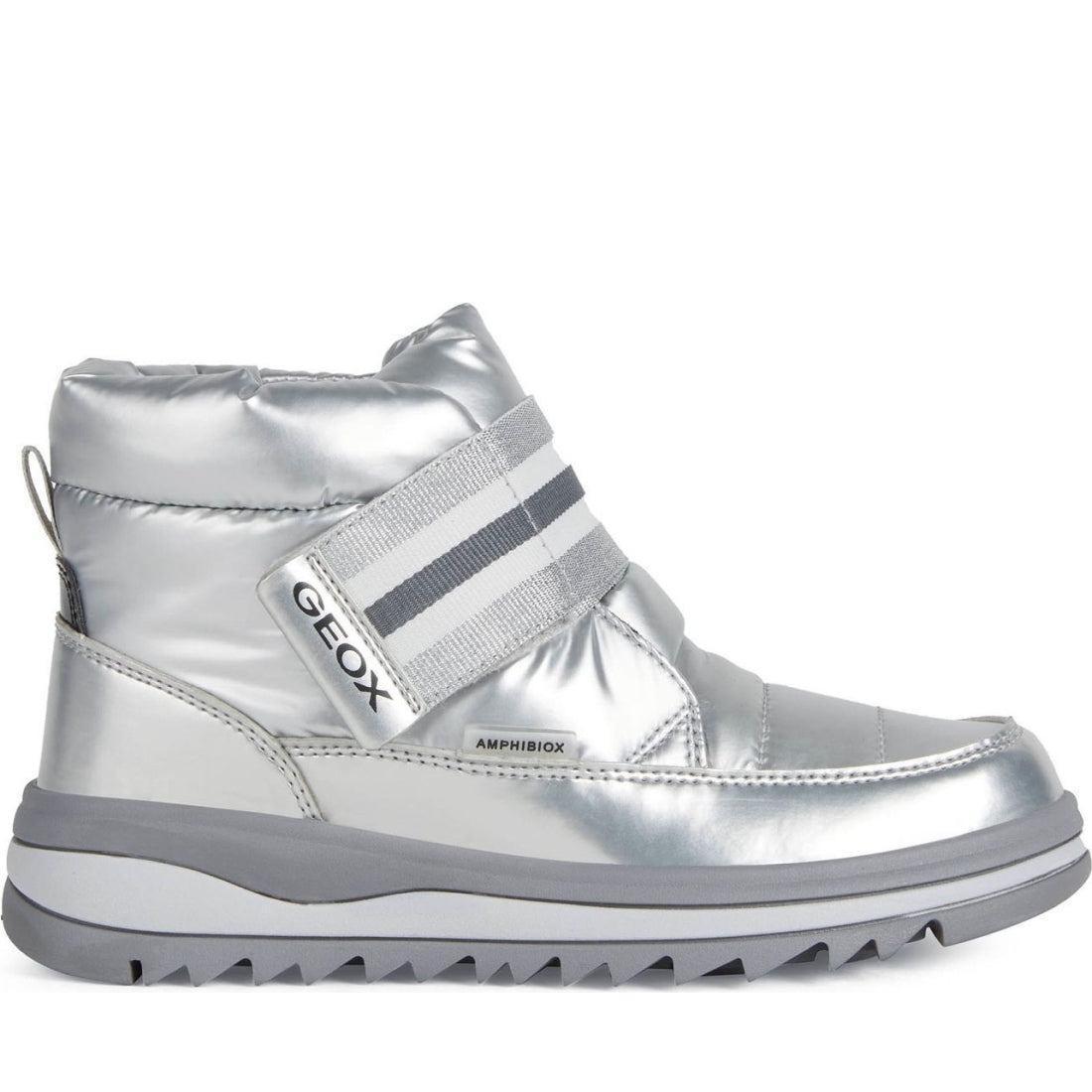 Geox girls Silver adelhide ab booties | Vilbury London