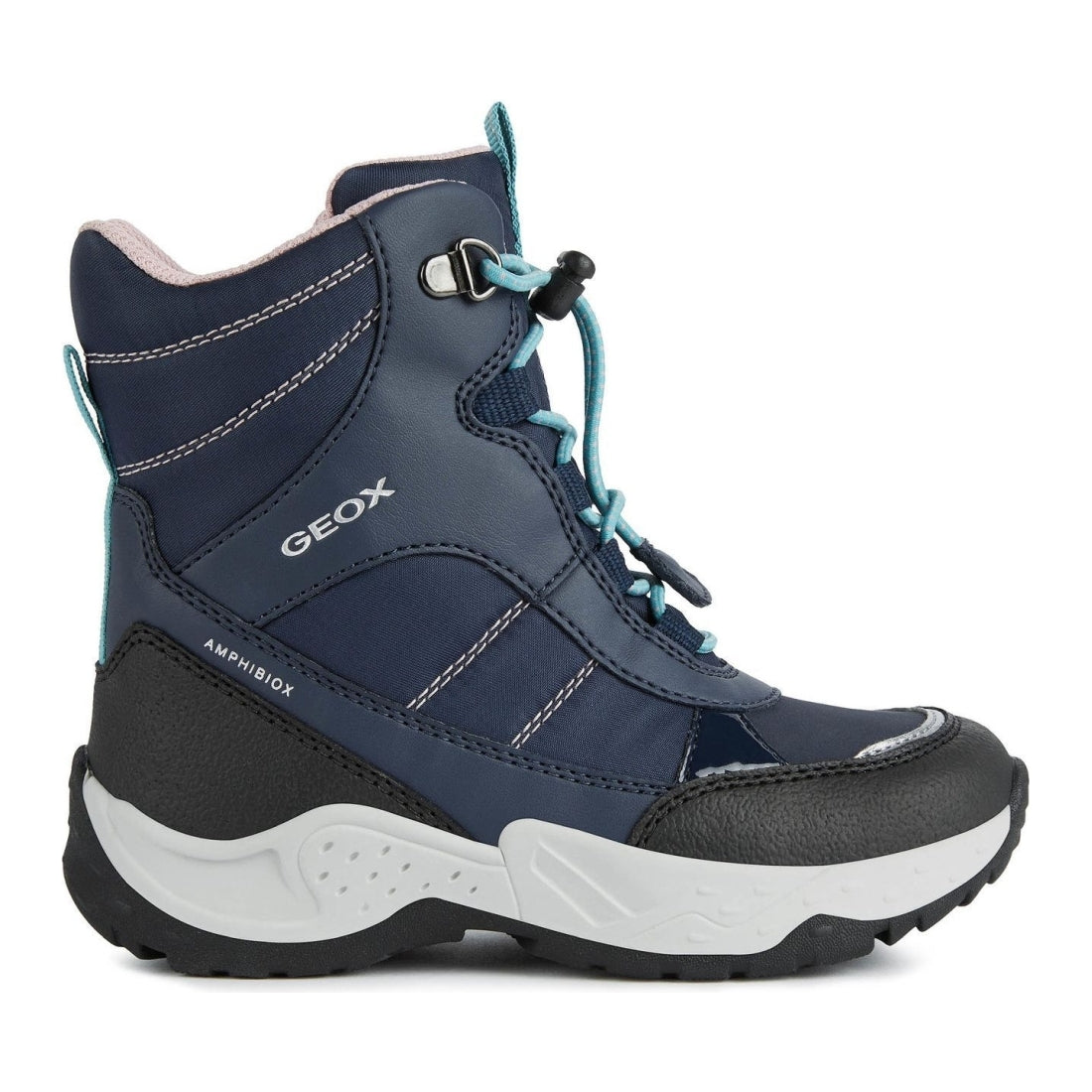 Geox girls Navy Aqua sentiero ab booties | Vilbury London