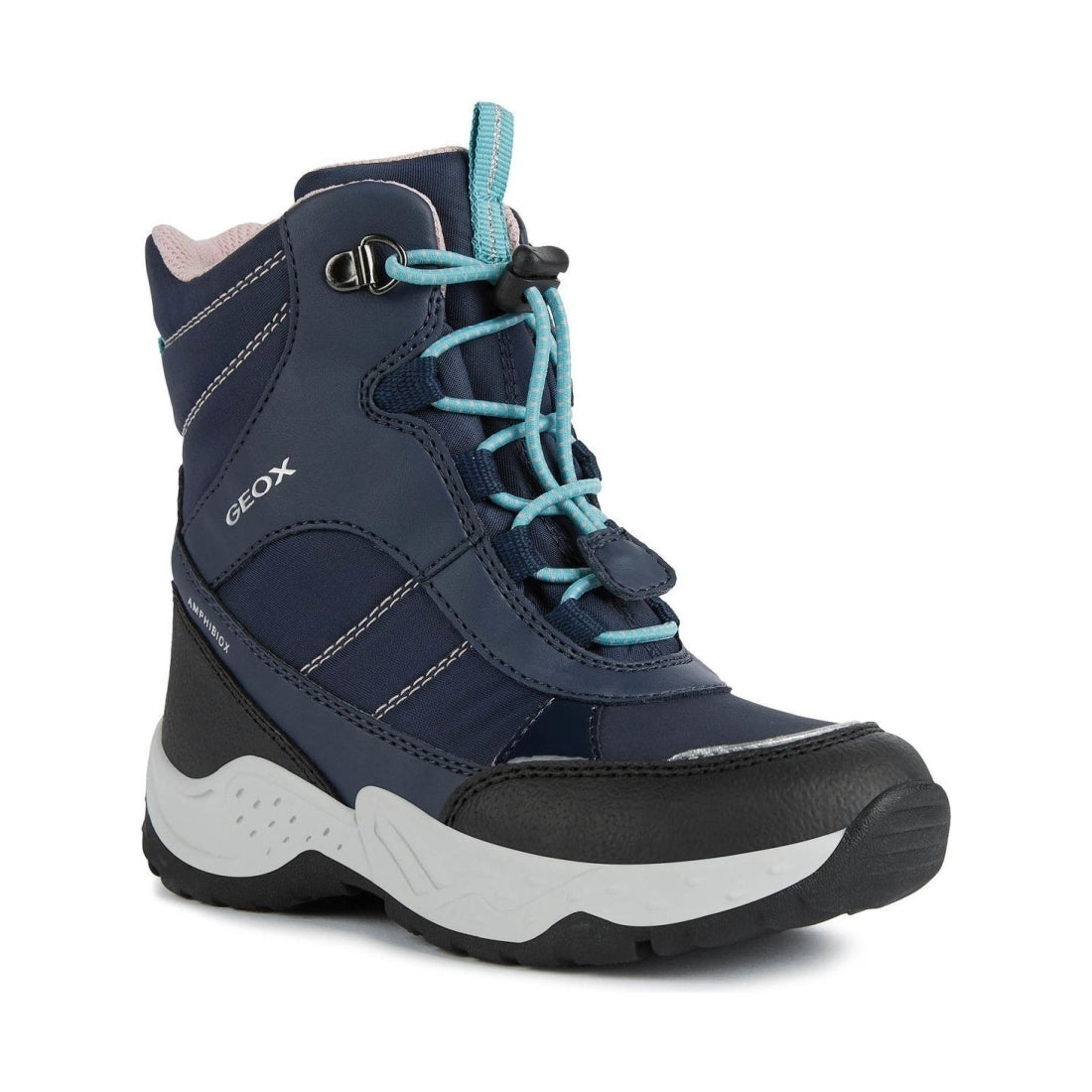 Geox girls Navy Aqua sentiero ab booties | Vilbury London