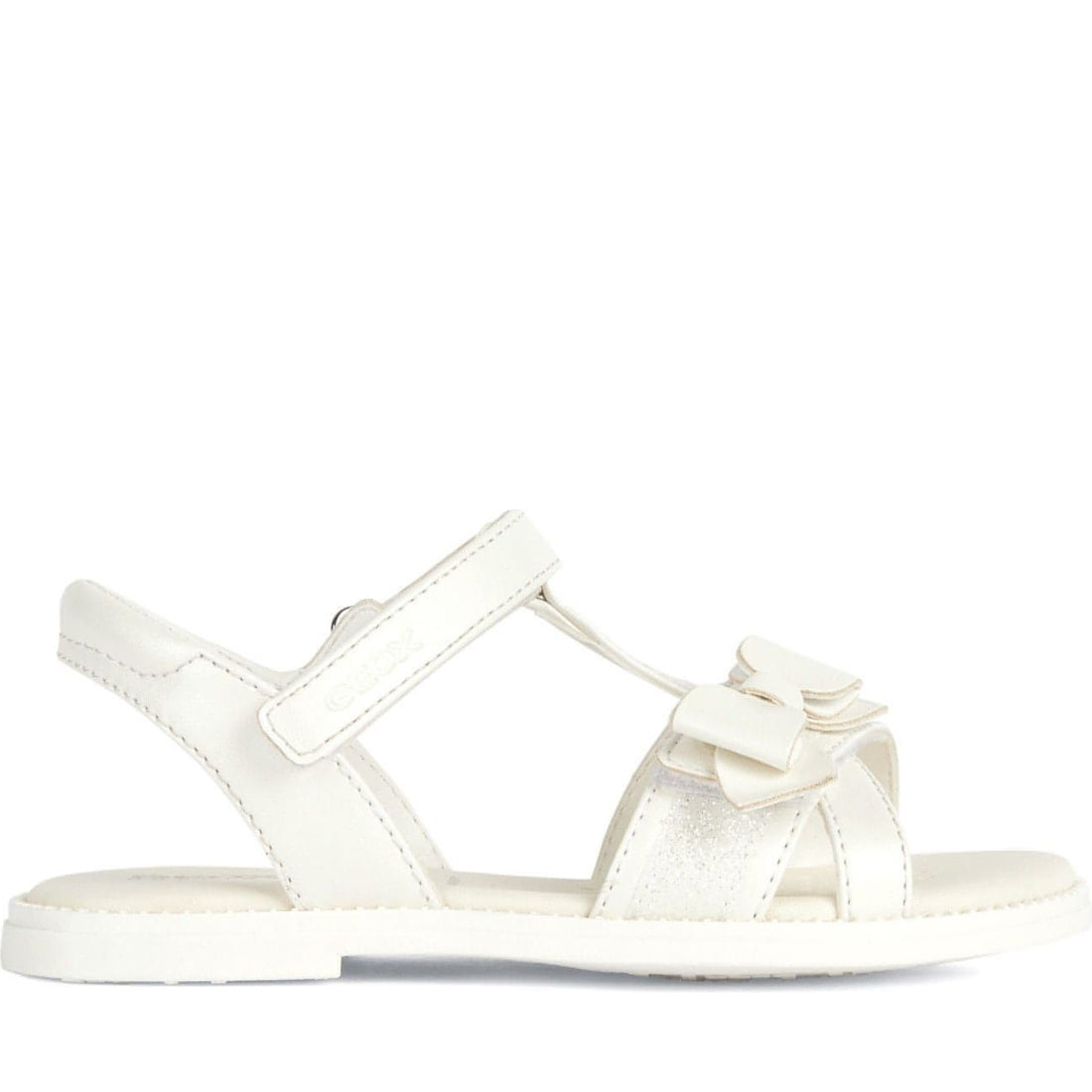 Geox girls white sandals karly | Vilbury London