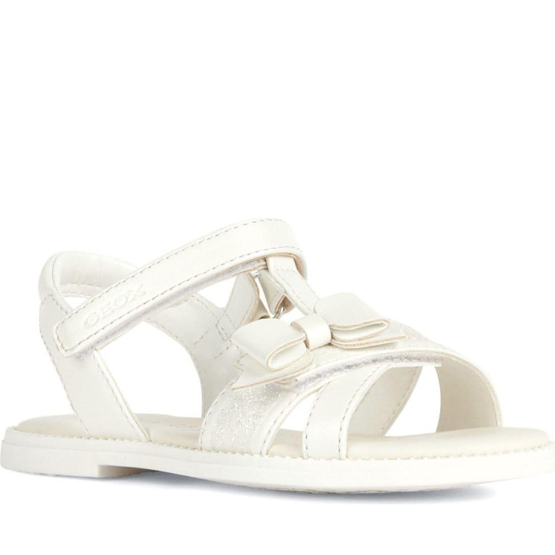 Geox girls white sandals karly | Vilbury London