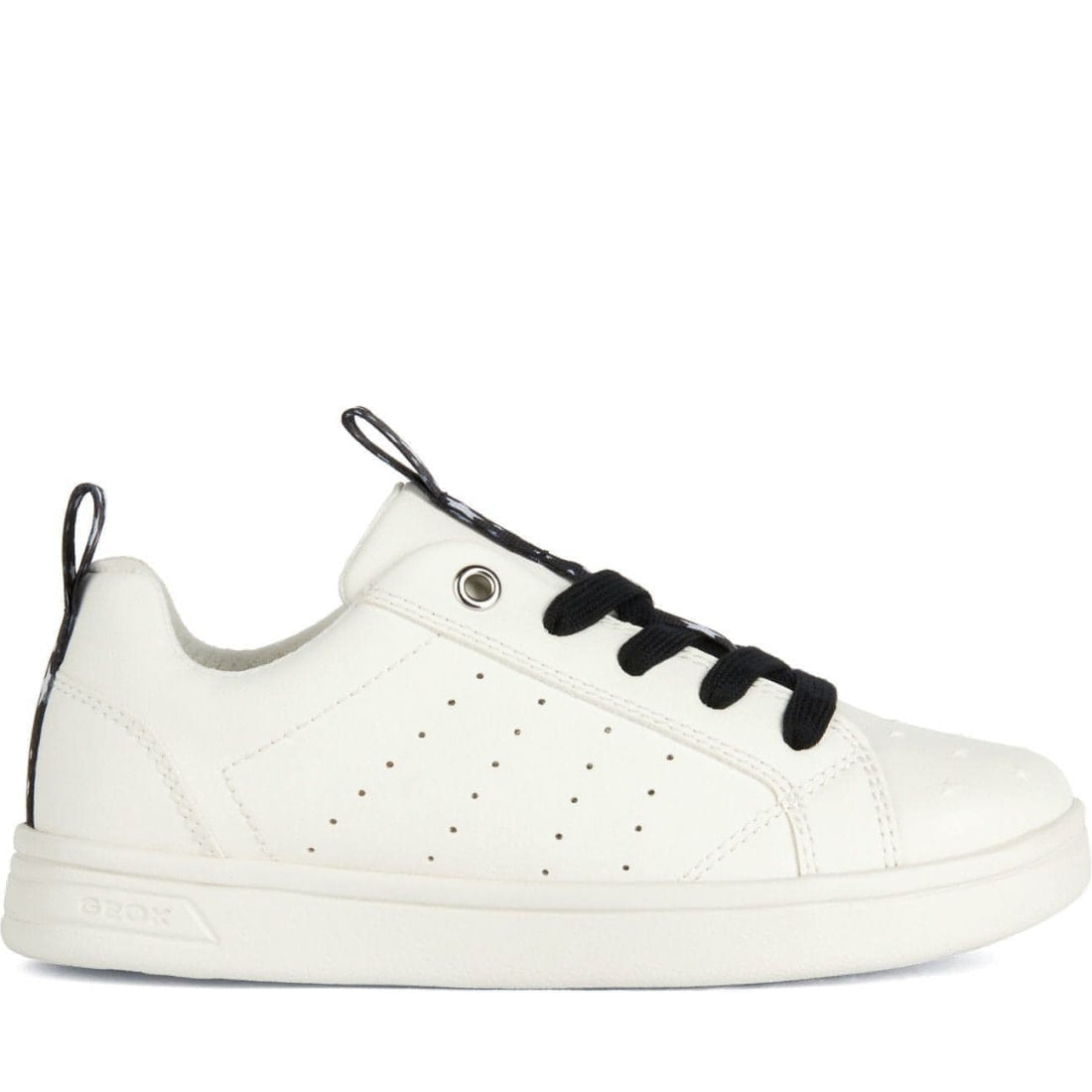 Geox girls white, black djrock sport shoes | Vilbury London