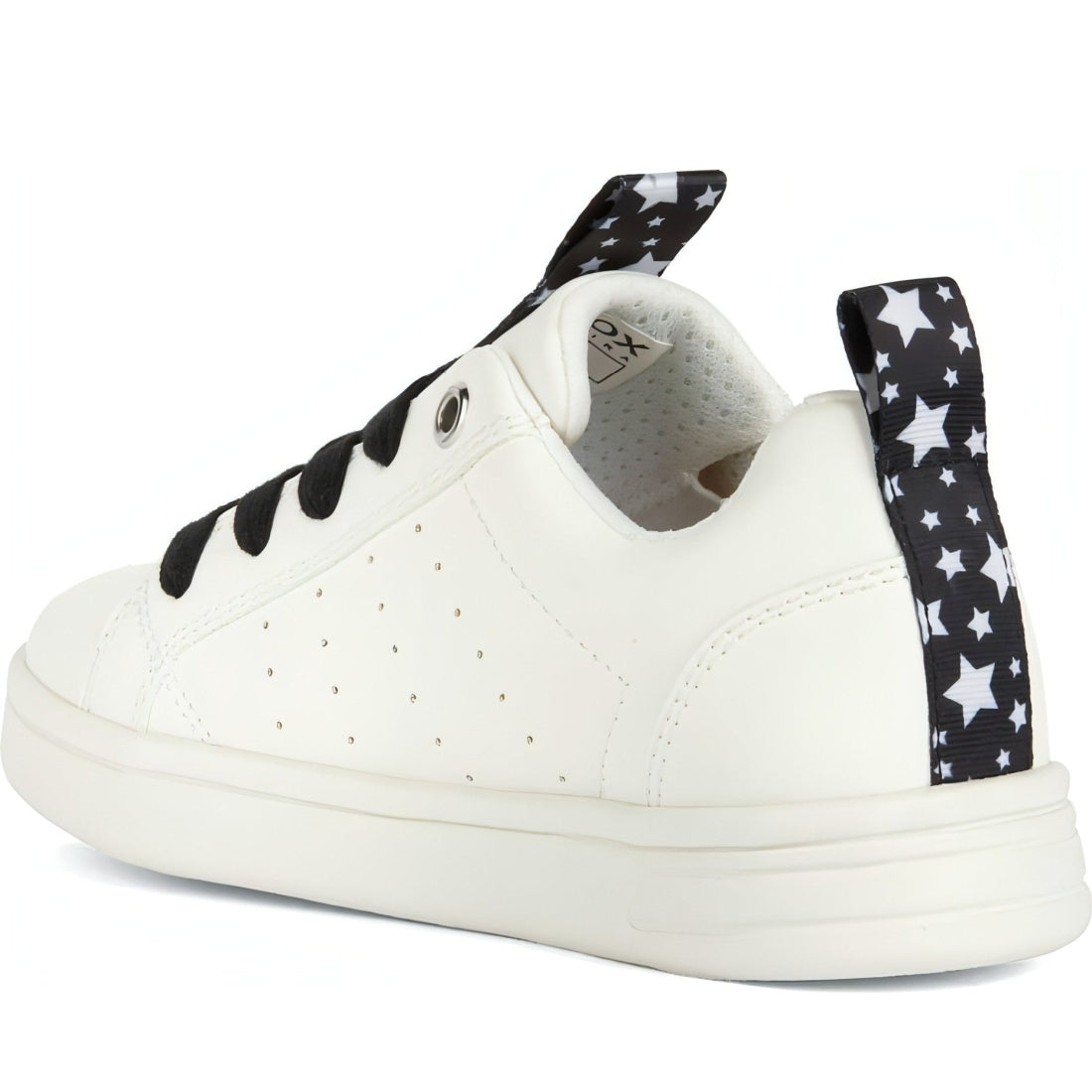 Geox girls white, black djrock sport shoes | Vilbury London