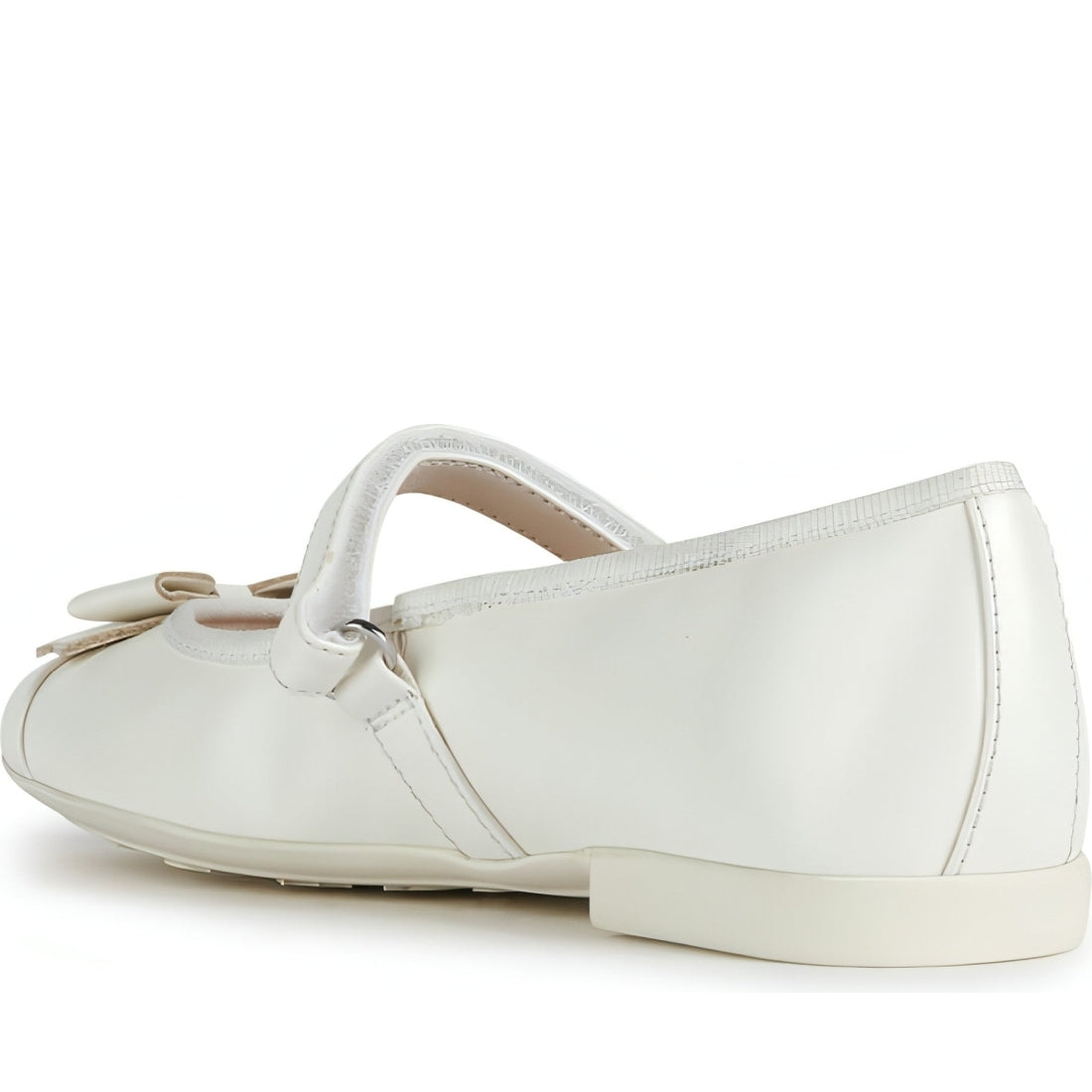 Geox girls white plie ballerinas | Vilbury London