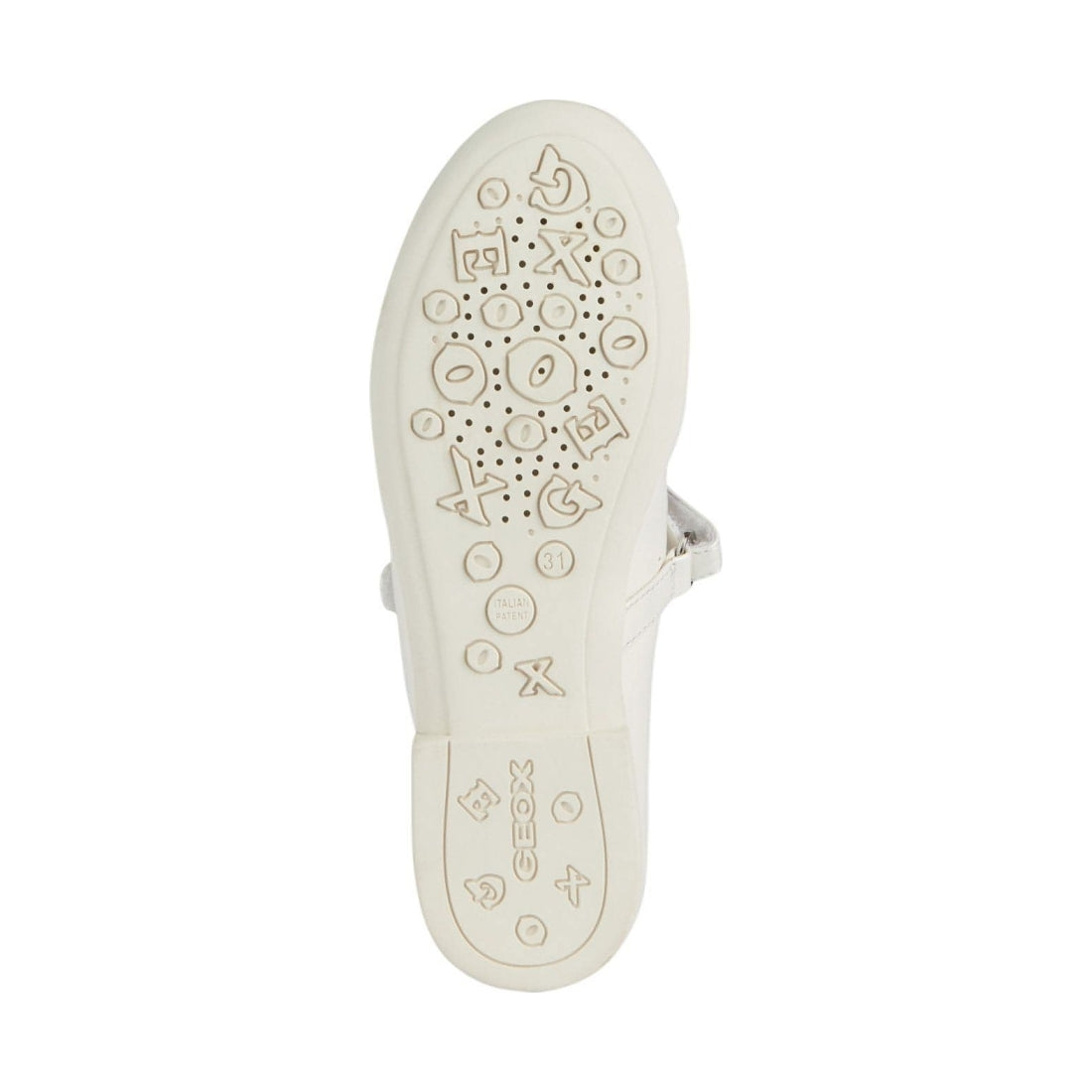 Geox girls white plie ballerinas | Vilbury London