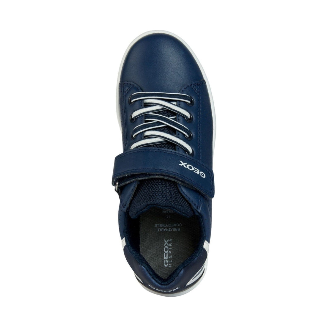 Geox boys navy, white djrock sport shoes | Vilbury London