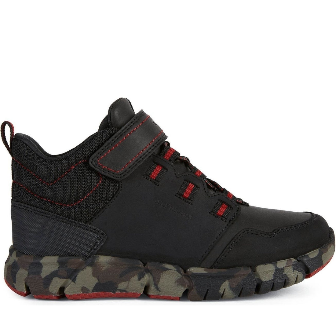 Geox boys Black Red flexyper abx booties | Vilbury London