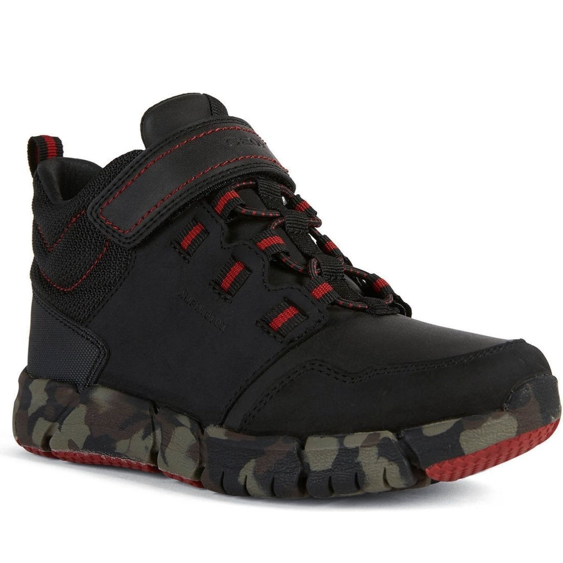 Geox boys Black Red flexyper abx booties | Vilbury London