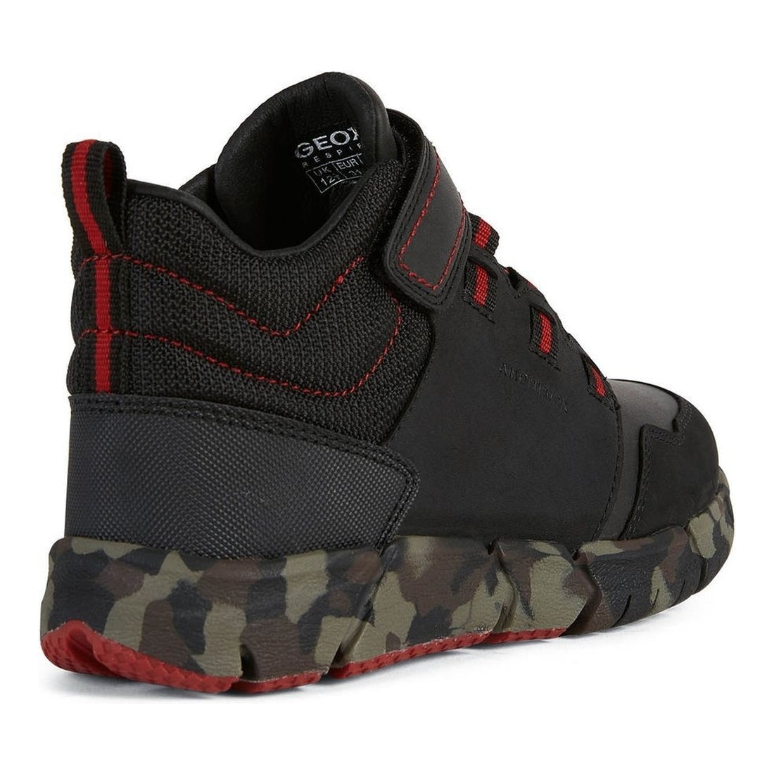 Geox boys Black Red flexyper abx booties | Vilbury London