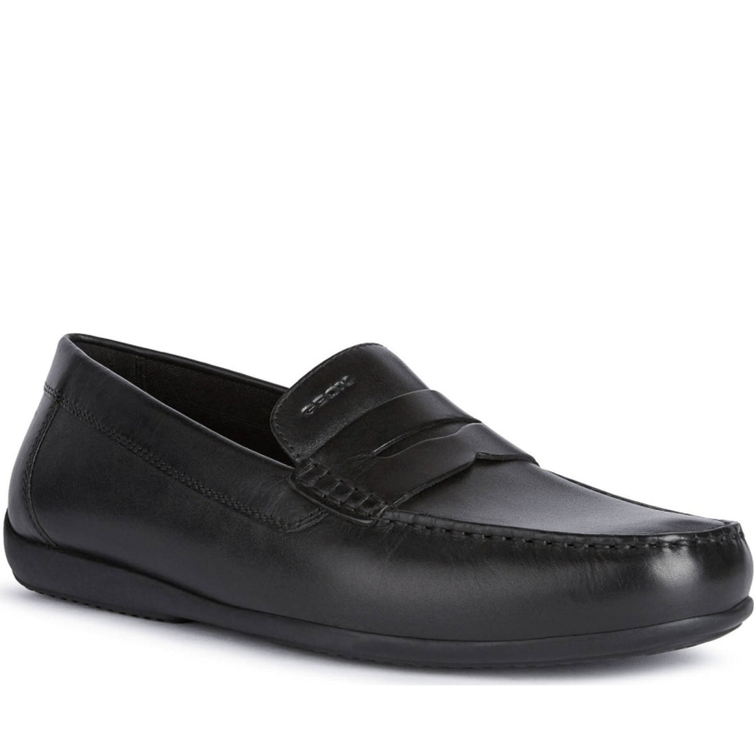 Geox mens Black ascanio mocasins | Vilbury London