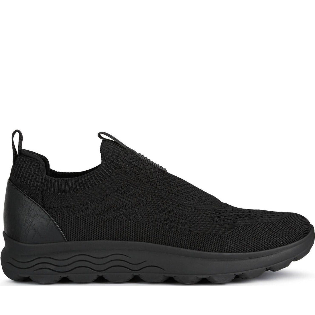 Geox mens black spherica sport shoes | Vilbury London