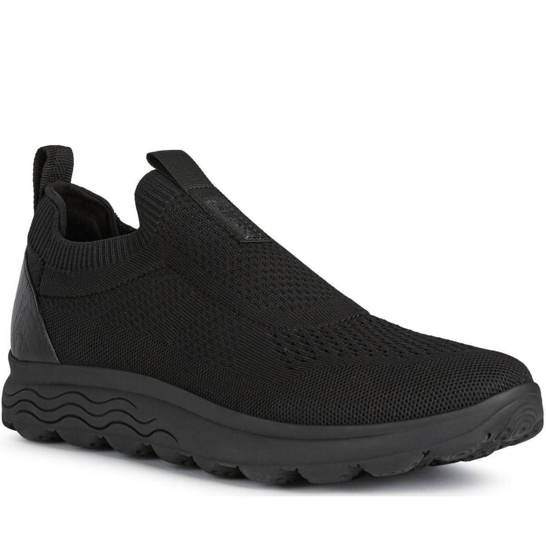 Geox mens black spherica sport shoes | Vilbury London