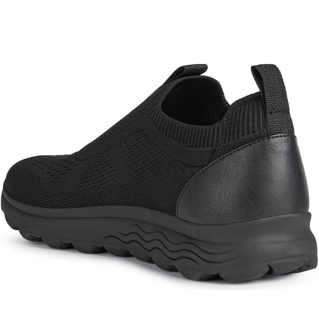 Geox mens black spherica sport shoes | Vilbury London