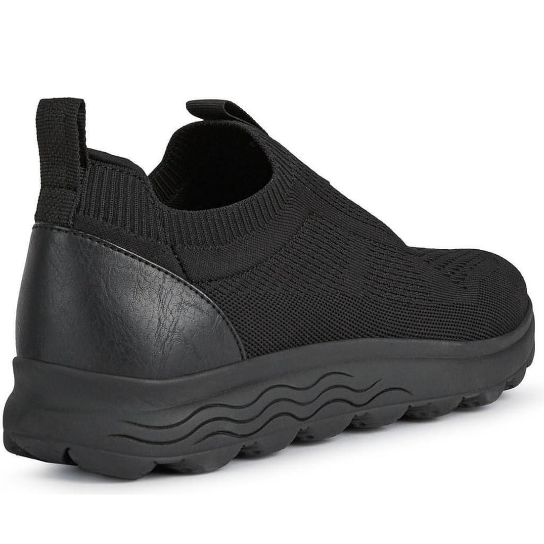 Geox mens black spherica sport shoes | Vilbury London