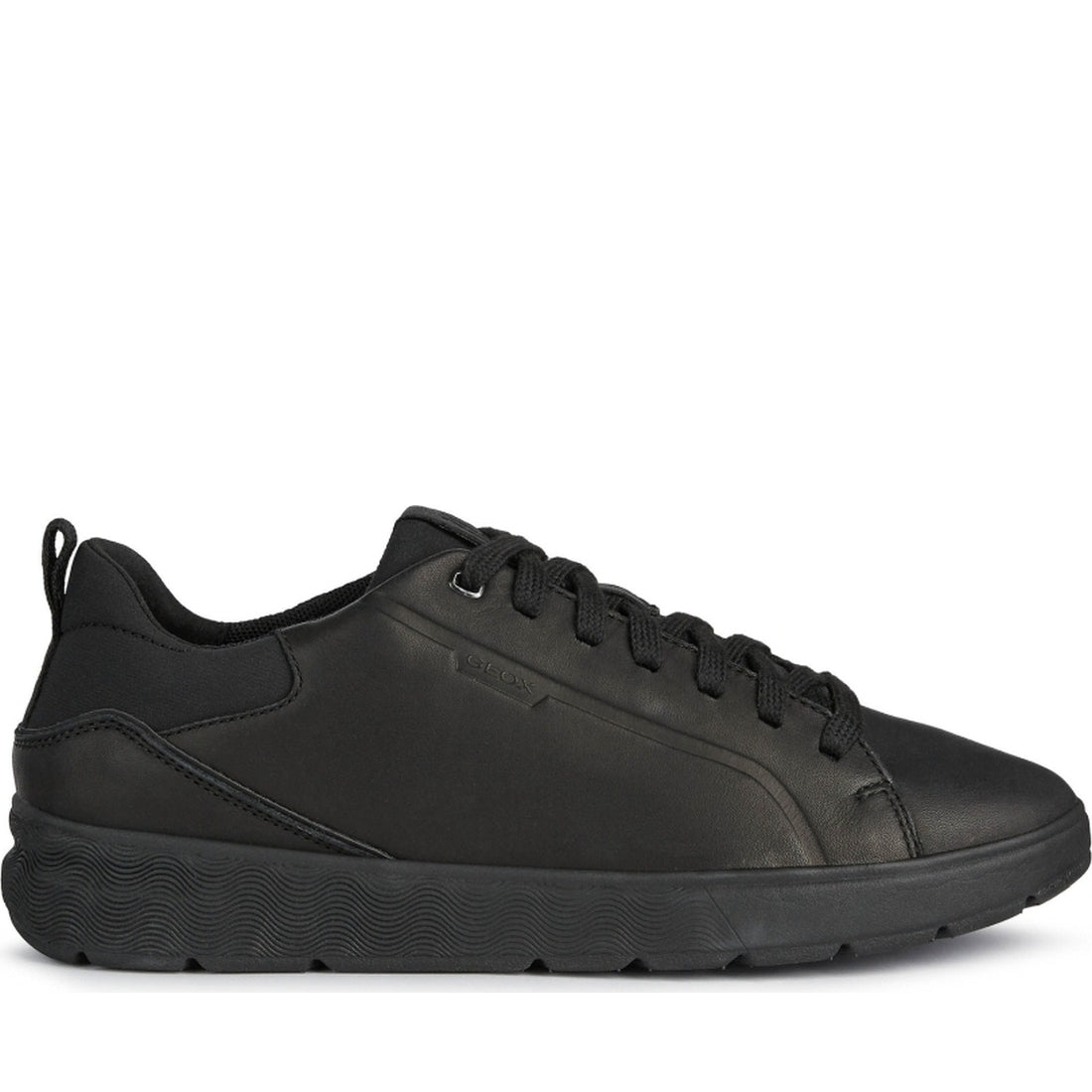 Geox mens Black spherica ec4 sport shoe | Vilbury London