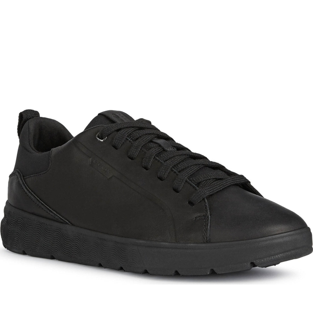 Geox mens Black spherica ec4 sport shoe | Vilbury London