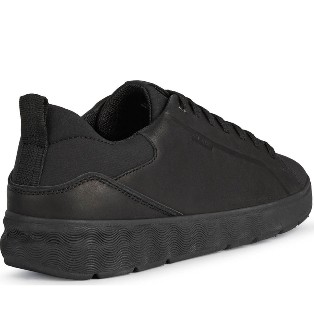 Geox mens Black spherica ec4 sport shoe | Vilbury London