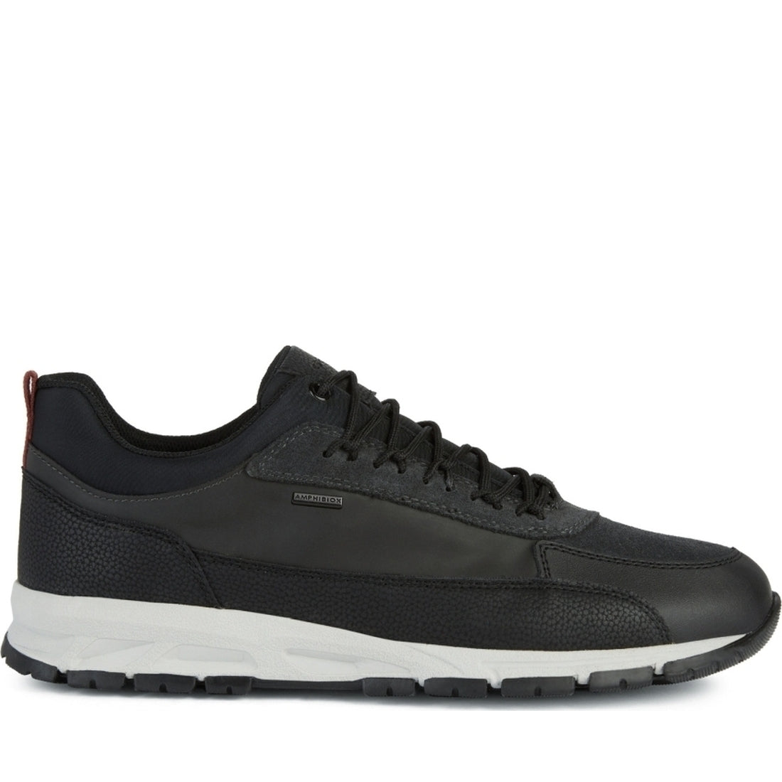 Geox mens Black Anthracite delray abx sport shoe | Vilbury London