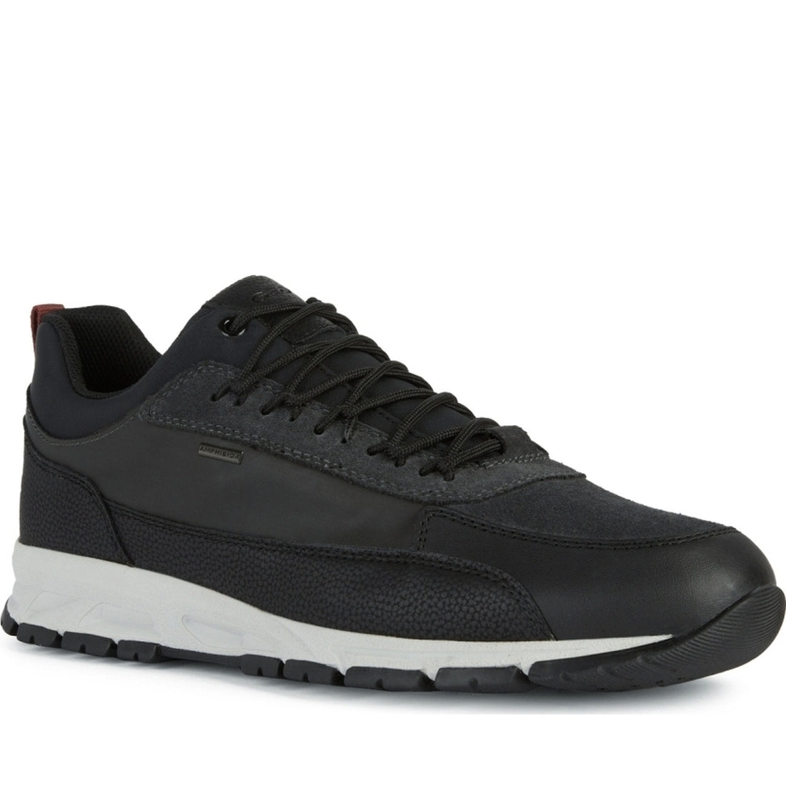 Geox mens Black Anthracite delray abx sport shoe | Vilbury London