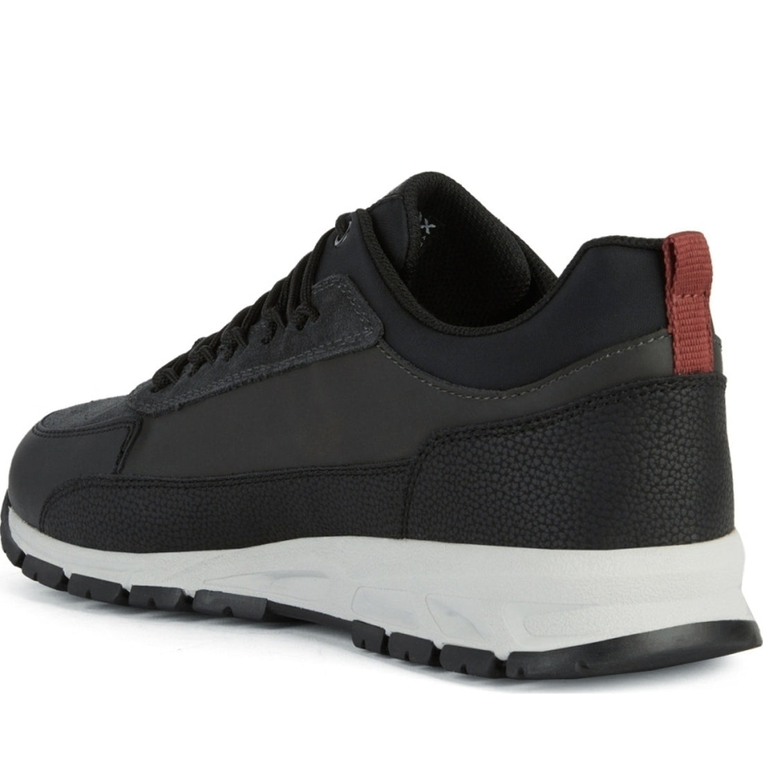 Geox mens Black Anthracite delray abx sport shoe | Vilbury London