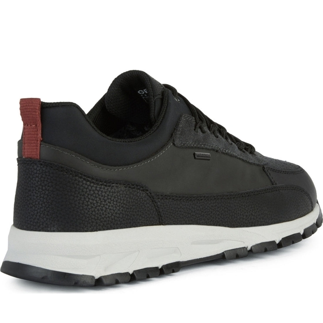 Geox mens Black Anthracite delray abx sport shoe | Vilbury London