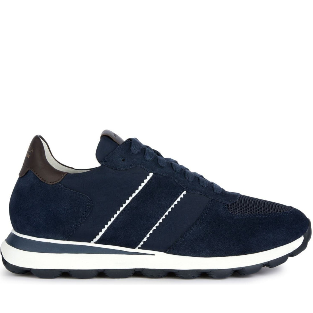 Geox mens navy spherica sport shoes | Vilbury London