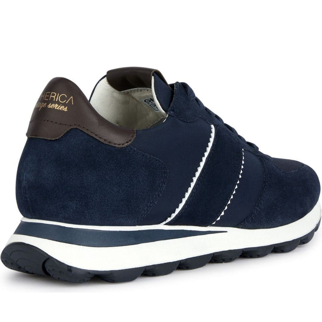 Geox mens navy spherica sport shoes | Vilbury London