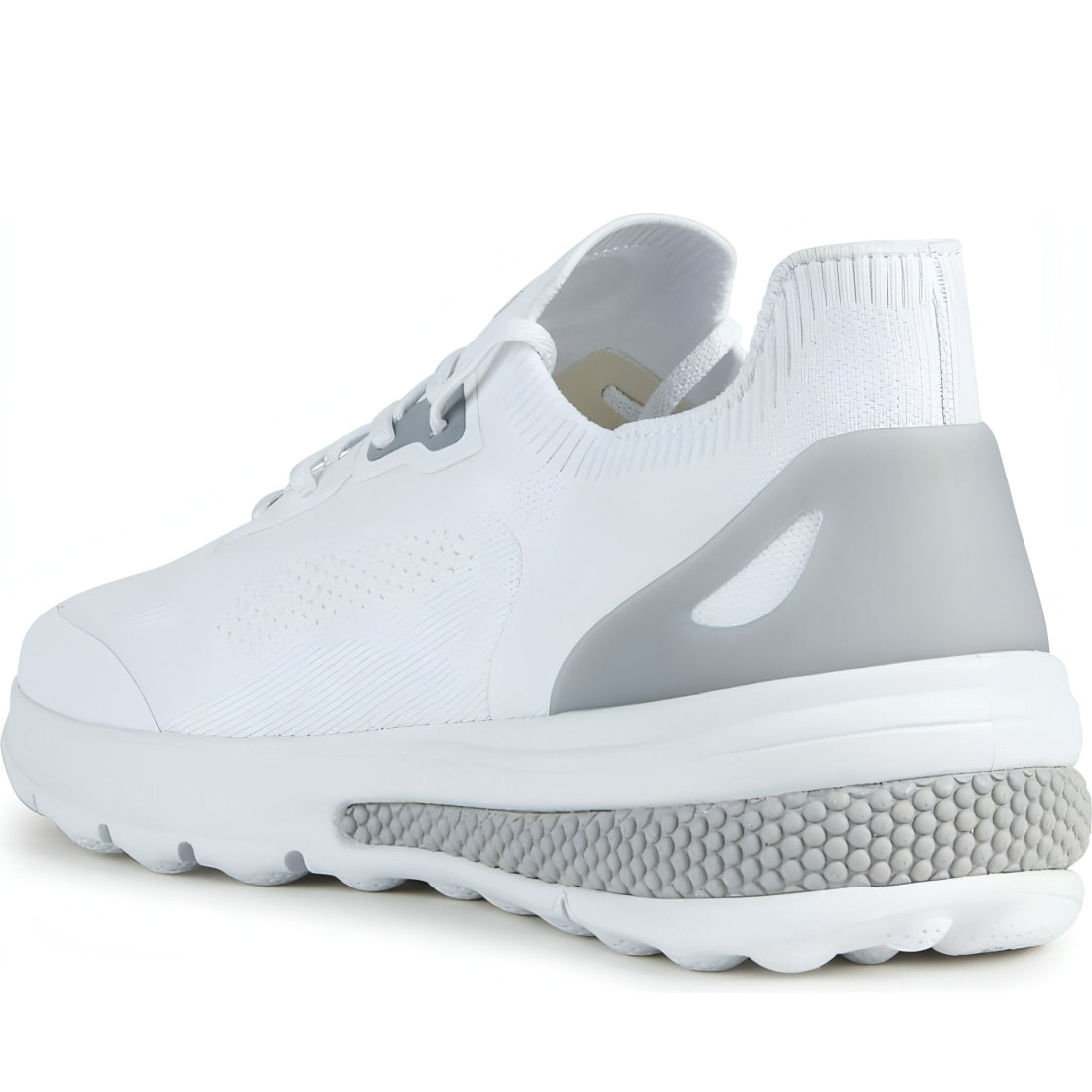 Geox mens white spherica sport shoes | Vilbury London