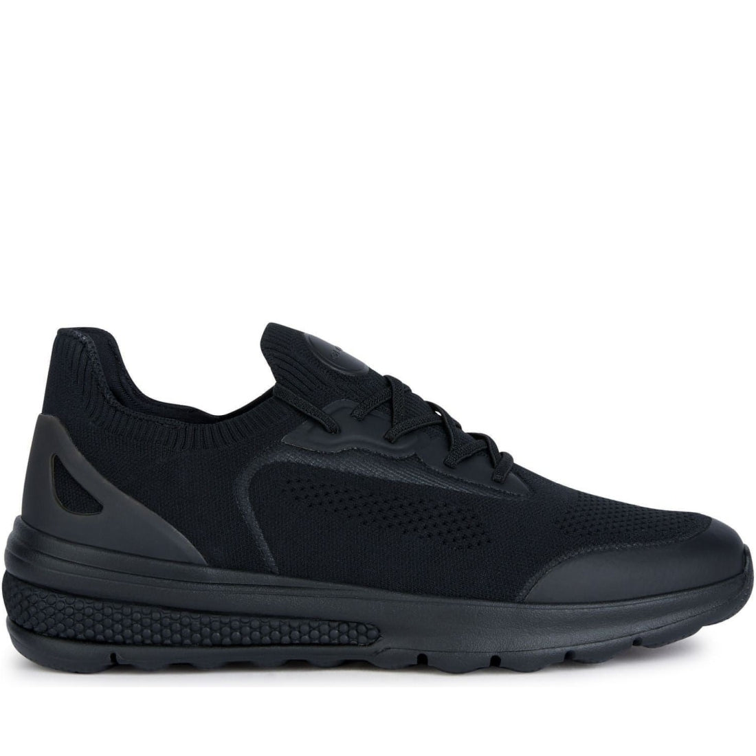 Geox mens black spherica sport shoes | Vilbury London